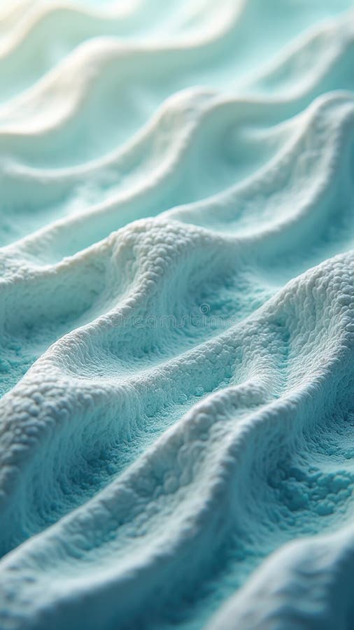 Textured blue waves forming abstract ocean-like pattern on soft surface. That the image is generated using AI.