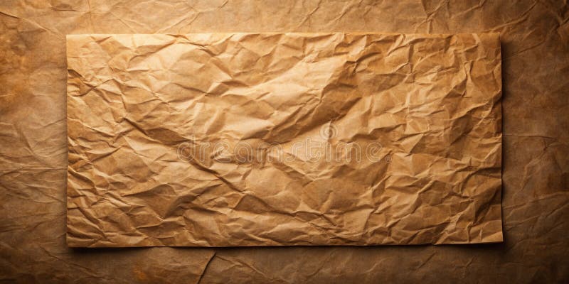 Textured Brown Wrinkled Paper Background Ideal for Vintage Designs and Rustic Projects. Generative AI stock illustration
