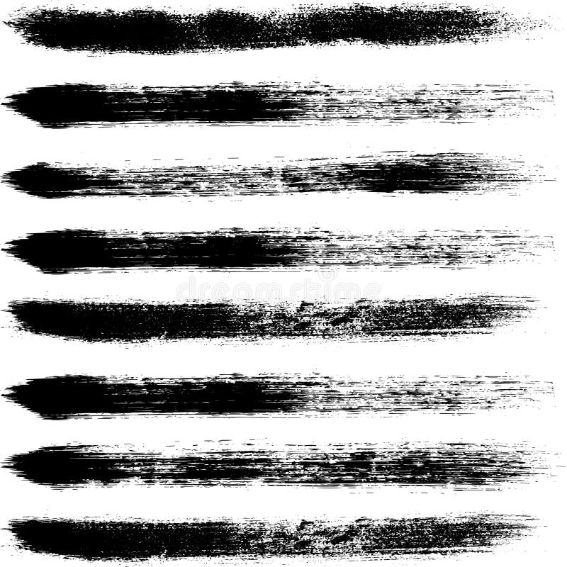 Textured Brush Strokes Background Isolated on White. Ink Brush Stroke ...