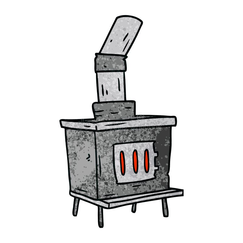 textured cartoon doodle of a house furnace