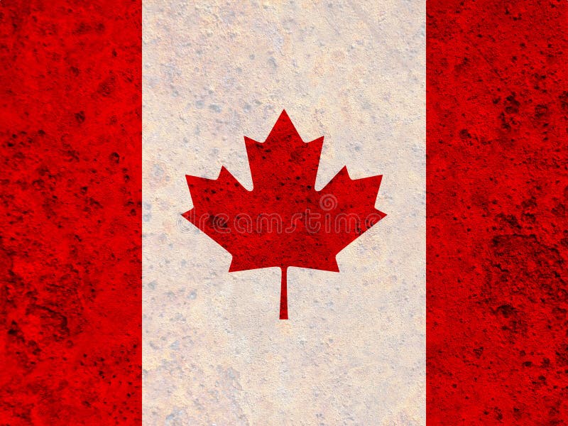 Textured Flag of Canada in Nice Colors Stock Image Image of vintage