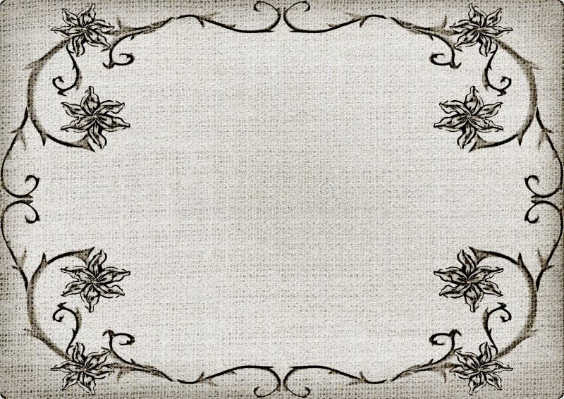 Textured floral ornament frame