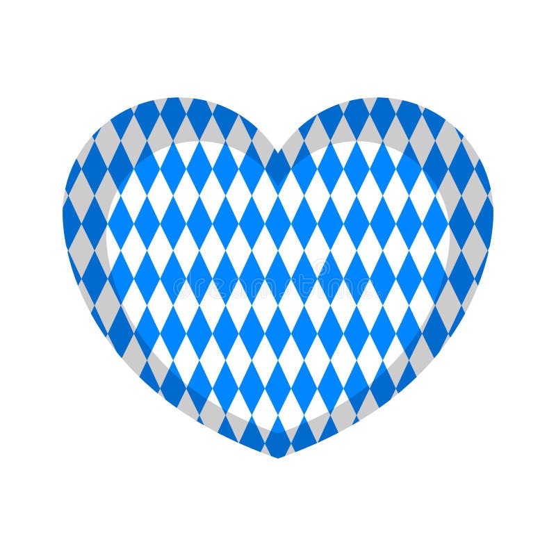 Textured Heart Shape for Oktoberfest Stock Vector Illustration of