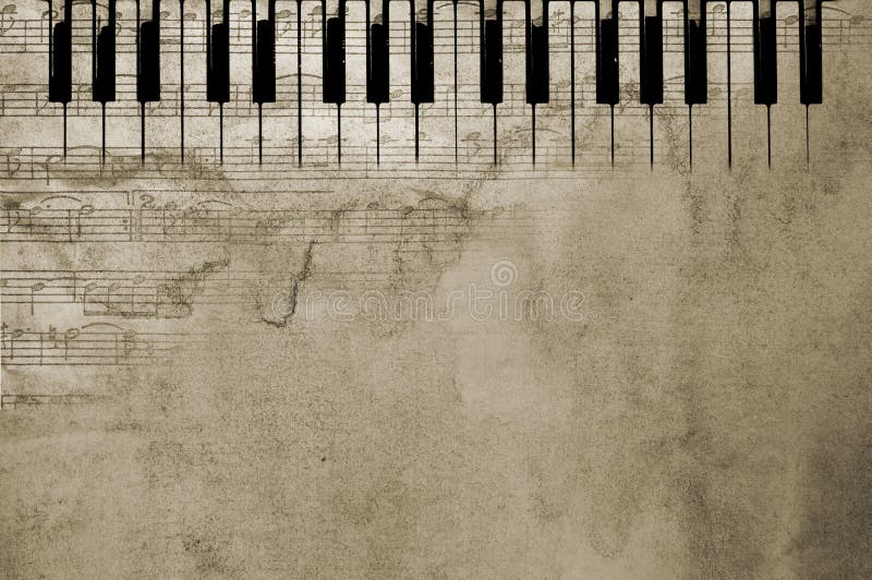 Textured pianino notatki i klucze