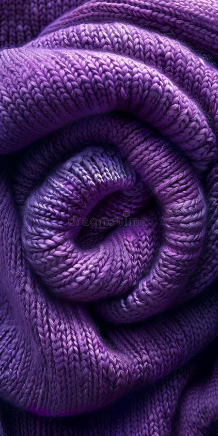 țesătura texturată de tricot violet, care se curbează fără probleme în eleganță royalty free illustration