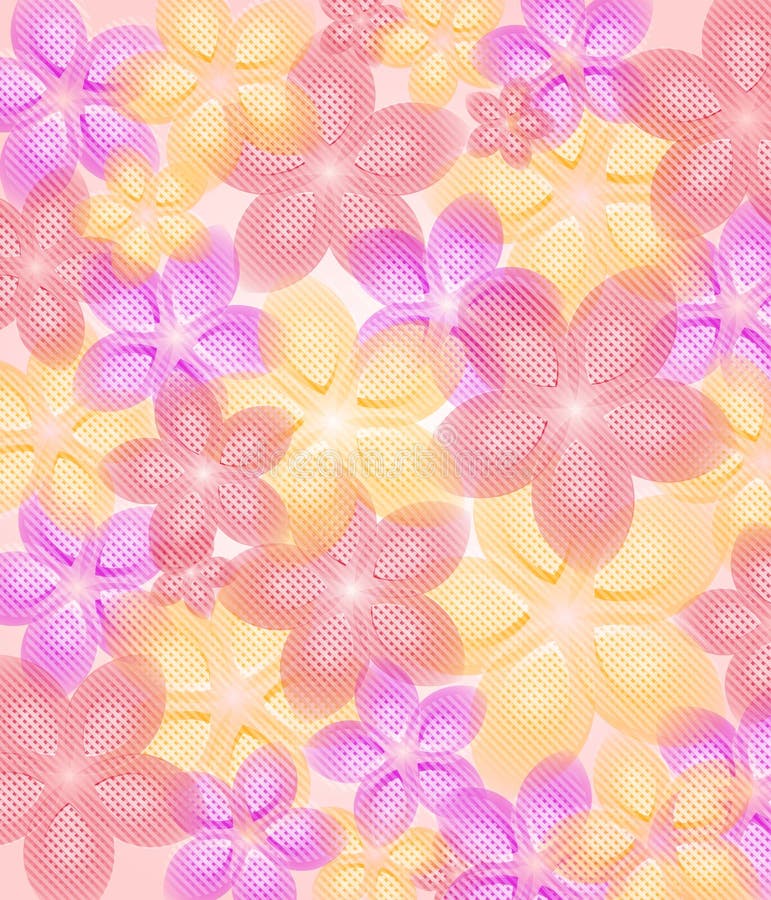 Textured Spring Flowers Background