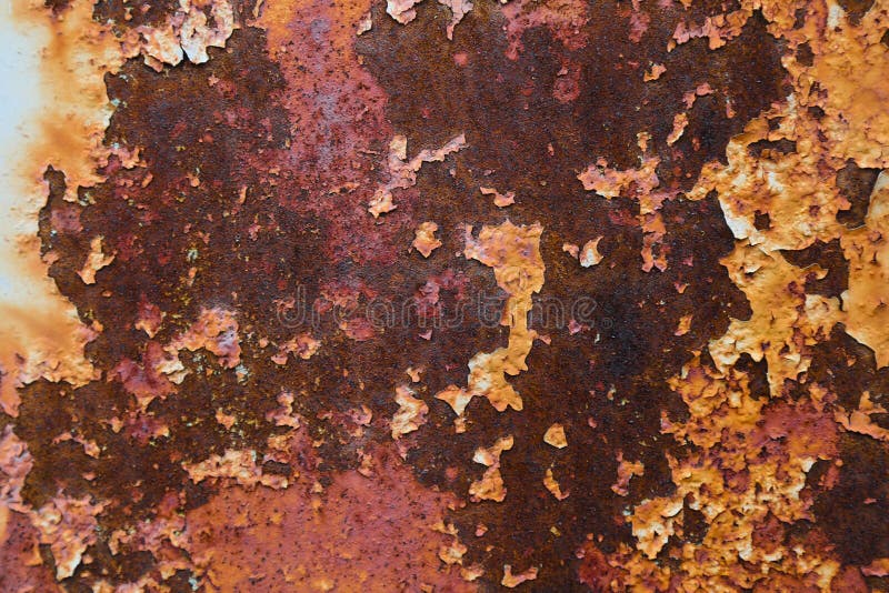 Texturera mycket rostig röd och orange färg för metall arkivbild Texturera mycket rostig röd och orange färg för metall arkivbild