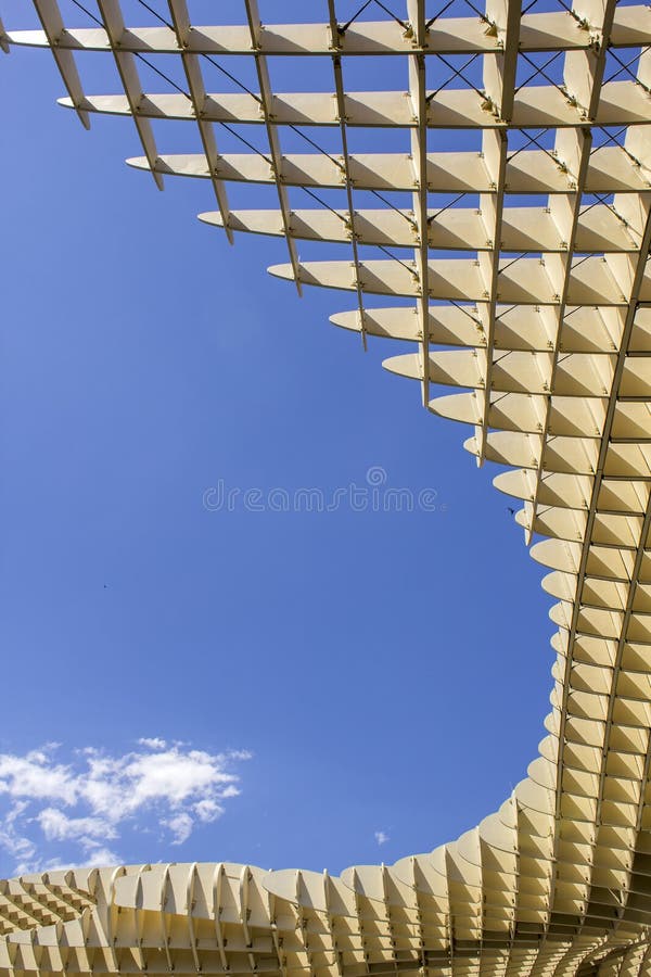 Texturice el detalle gráfico del parasol de Metropol en Plaza de la Encarn imagenes de archivo Texturice el detalle gráfico del parasol de Metropol en Plaza de la Encarn imagenes de archivo