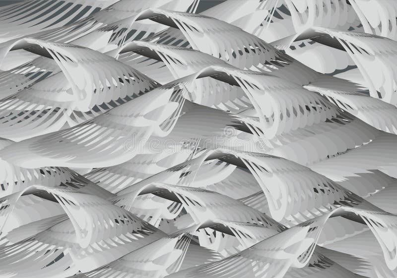 Texturierte, graue Tarnung für Innenräume oder Stoffe. Abstrakter Hintergrund erstellt von Feathers Motiven für Mode Business Konzepte Hintergrund oder Textur umfasst Scrapbooking Fliesen Prints auf Shirts etc.. Vektor