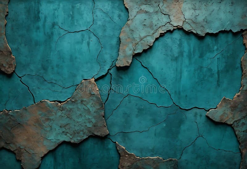 Texturierte Teppichwand mit Peeling Paint and Deep Cracks. Generative Ai vektor abbildung