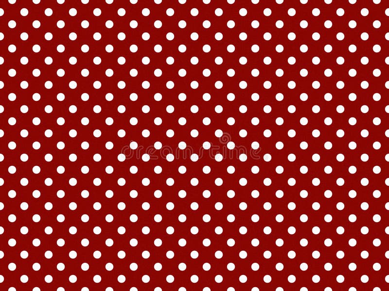 Texturierte weiße Polka Punkte auf dunkelrotem Hintergrund lizenzfreie abbildung