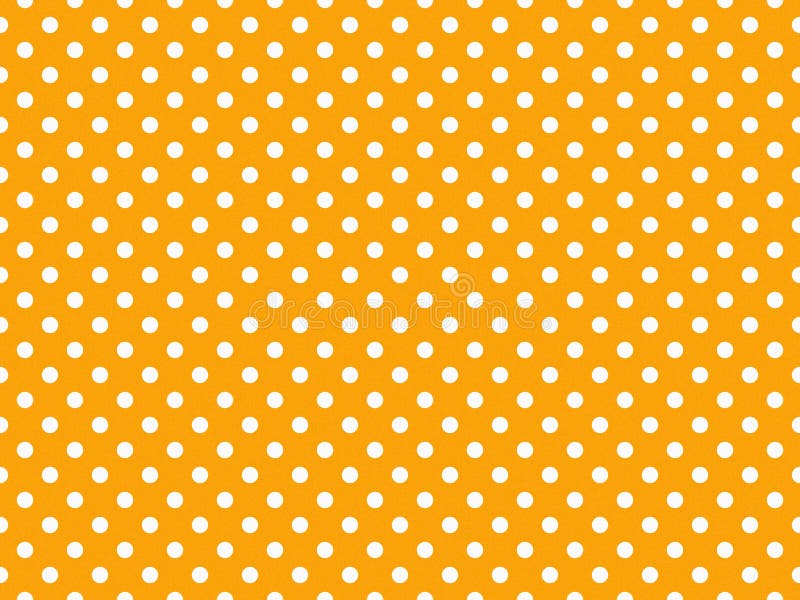 Texturierte weiße Polka Punkte auf orangefarbenem Hintergrund stock abbildung
