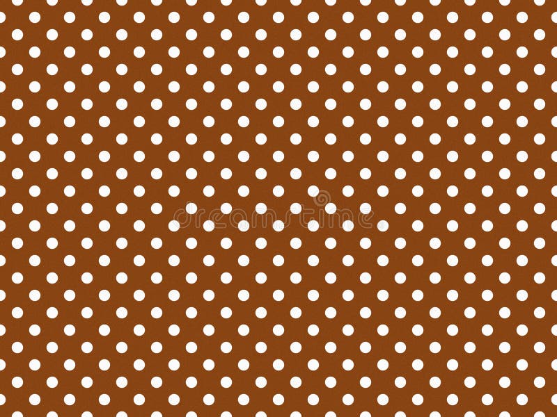 Texturierte weiße Polka Punkte auf sattelbraunem Hintergrund lizenzfreie abbildung