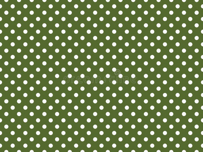 Texturierte weiße Polka Punkte über dunkelolivgrün Hintergrund stock abbildung