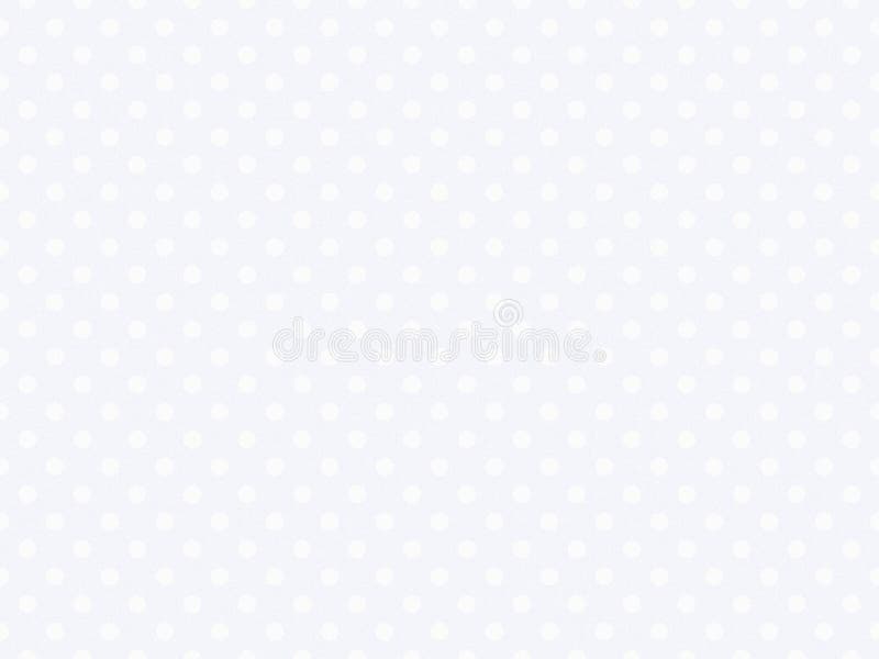 Texturierte weiße Polka Punkte über Geisterweiß von weißem Hintergrund vektor abbildung