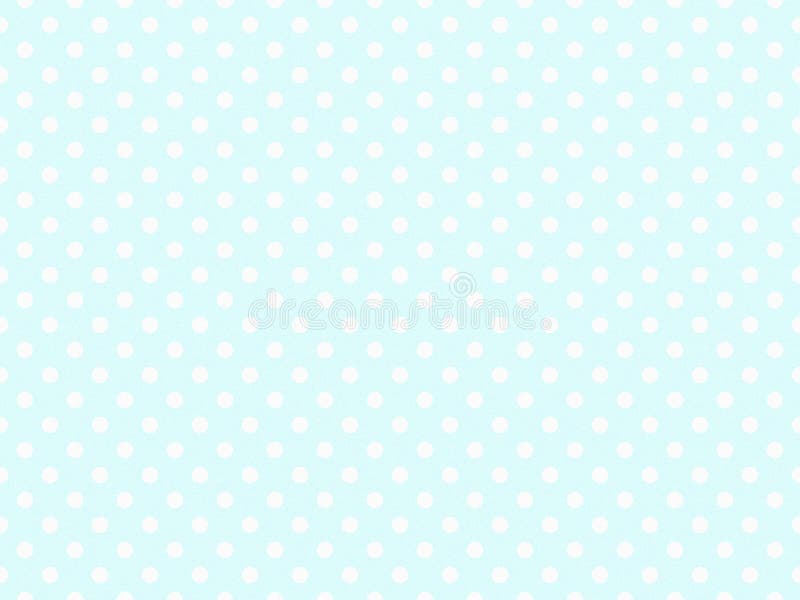 Texturierte weiße Polka Punkte über hellen cyan Hintergrund stock abbildung