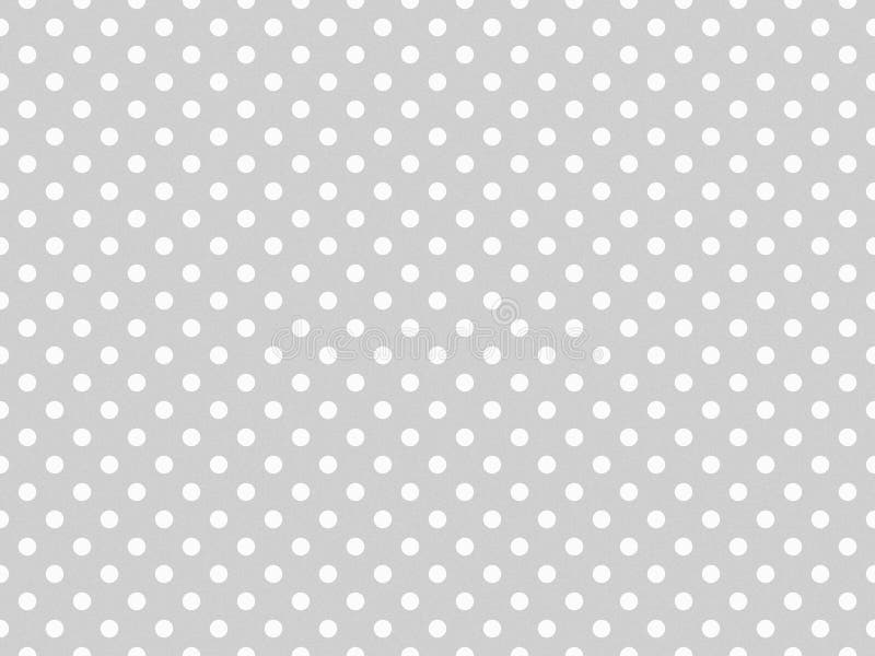 Texturierte weiße Polka Punkte über hellgrauem Hintergrund vektor abbildung