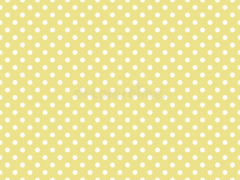 Texturierte weiße Polka Punkte über khaki gelben Hintergrund lizenzfreie abbildung