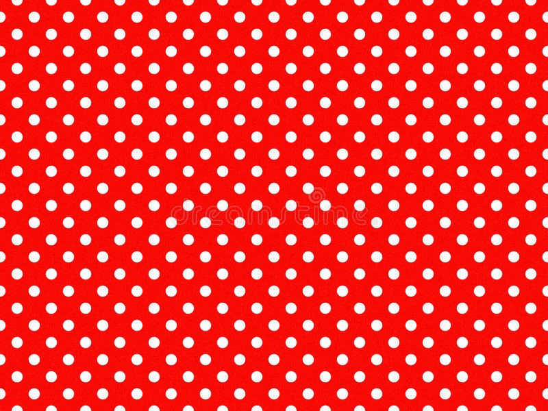 Texturierte weiße Polka Punkte über rotem Hintergrund stock abbildung