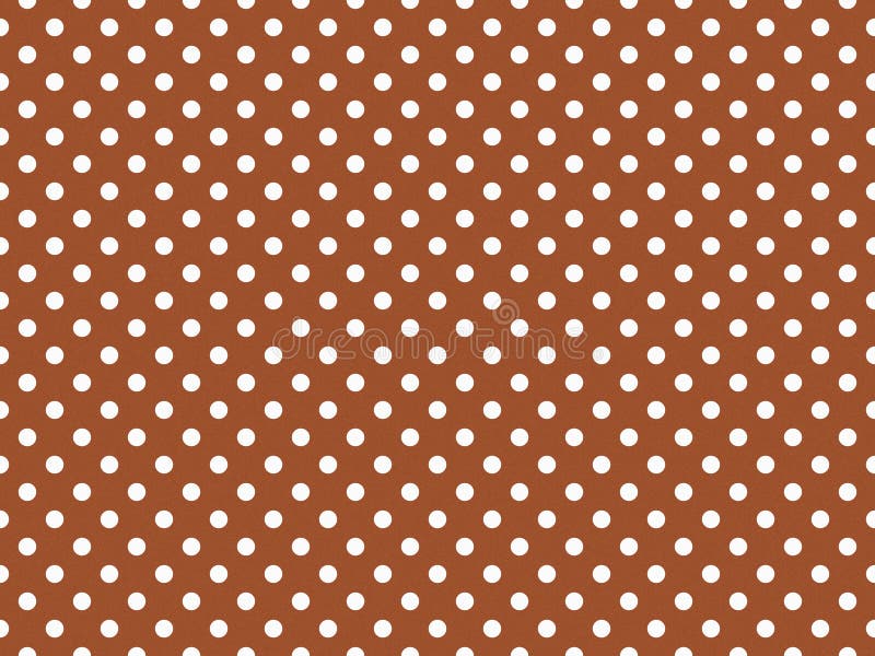 Texturierte weiße Polka Punkte über siennenbraunem Hintergrund stock abbildung