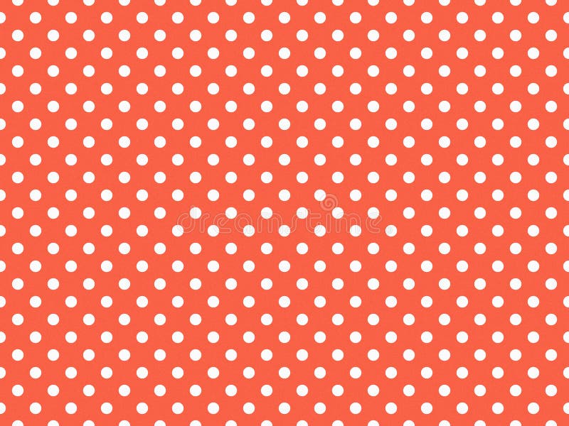 Texturierte weiße Polka Punkte über Tomatensorange Hintergrund vektor abbildung