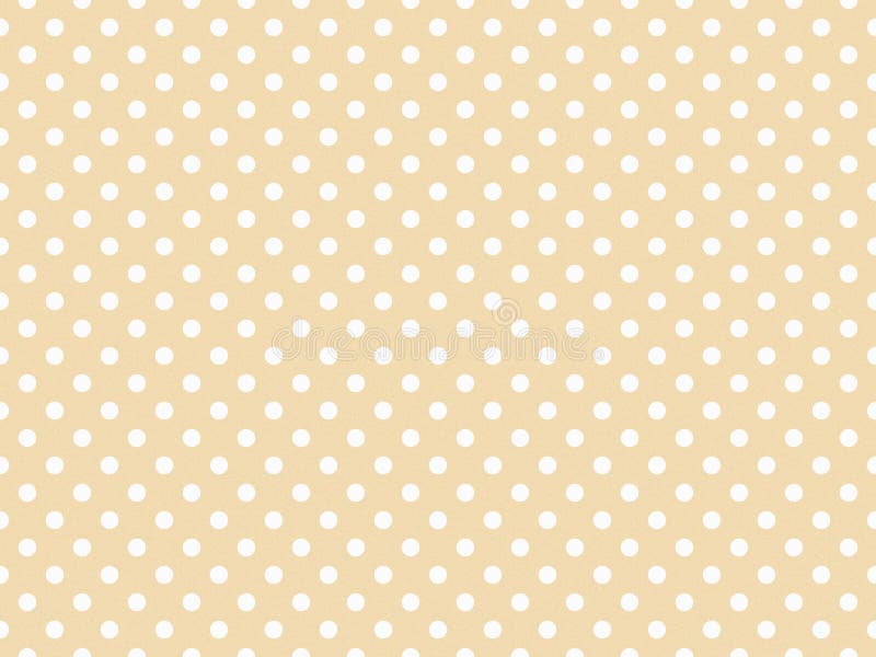 Texturierte weiße Polka-Punkte über weizenbraunem Hintergrund lizenzfreie abbildung