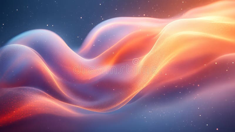 Textură abstractă a valurilor multicolore cu particule strălucitoare cu concept digital futurist stock images