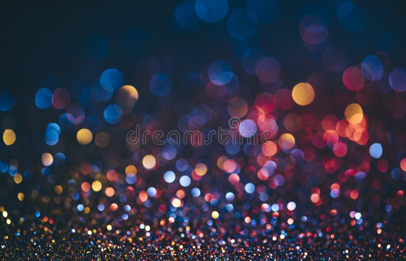 Textură bokeh de culoare maro-semiton abstract. lumină spumantă de sărbătoare a bluzei. anul nou și Ajunul Crăciunului neclare stock photo
