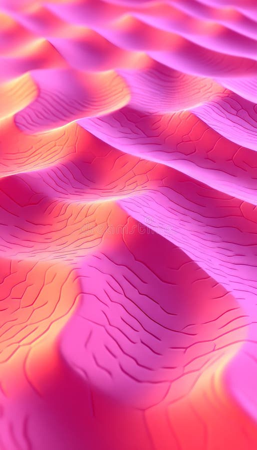 Textură de fundal minimalistă Pastel 3D Pastel Coral și Pink Gradient Wave royalty free illustration