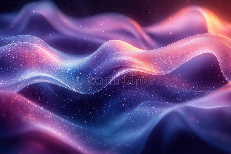 Textură ondulată colorată abstractă cu strălucire strălucitoare și lumină moale stock photography