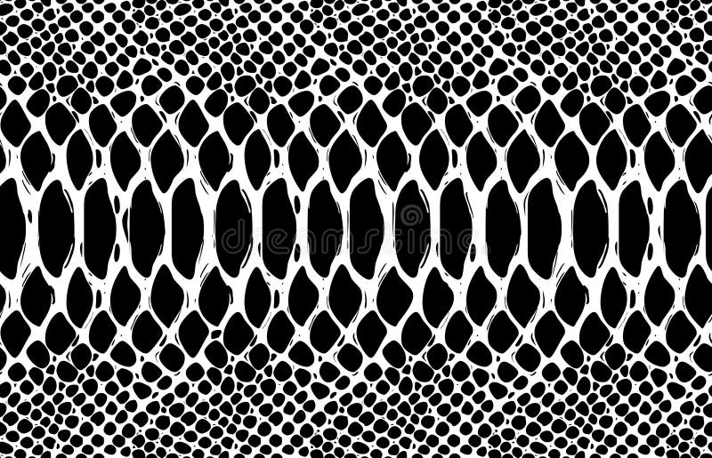 Textură tipar de piele de șarpe, repetând fără sudură, alb-negru monocrom. vector. șarpe textură. imprimare la modă. modă și bâlci vector illustration