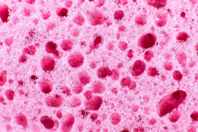 Textuur van de roze spons. macro-foto sluiten stock foto's