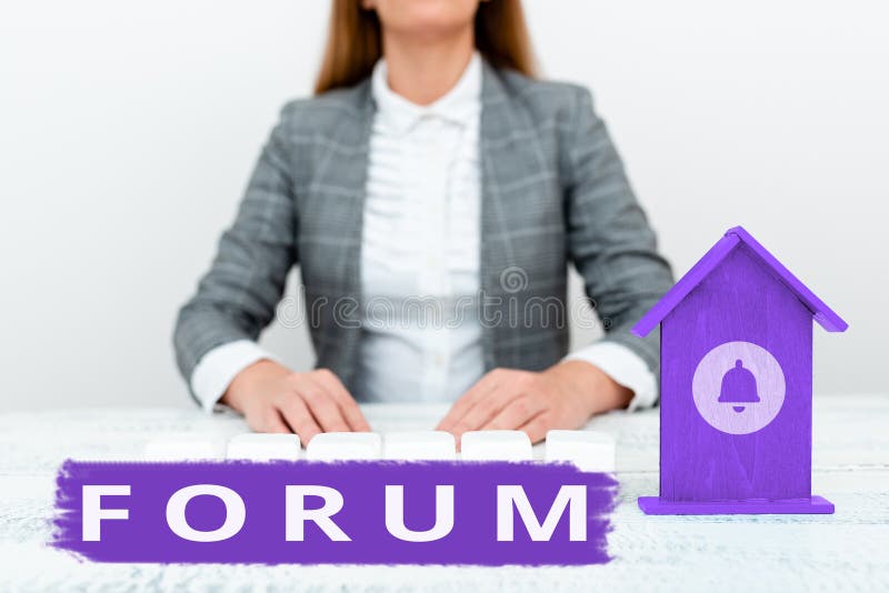 Textzeichen. konzeptuelles Foto des Ortes oder Abschnitts einer Website, das für die öffentliche Diskussion verwendet wird lizenzfreie stockfotos