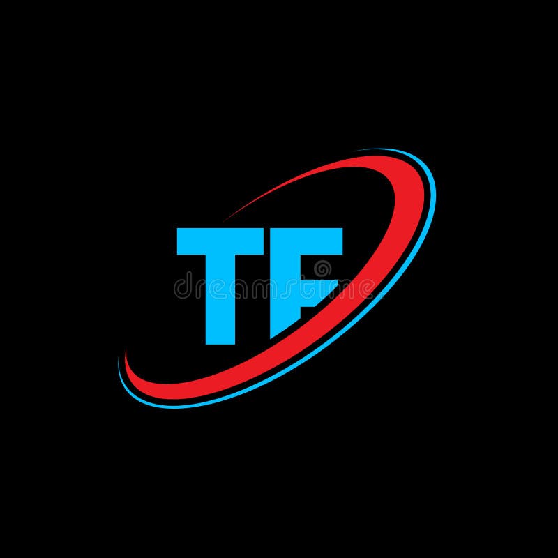 TF T F Letter Logo Design. Initial Letter TF Linked Circle Uppercase ...