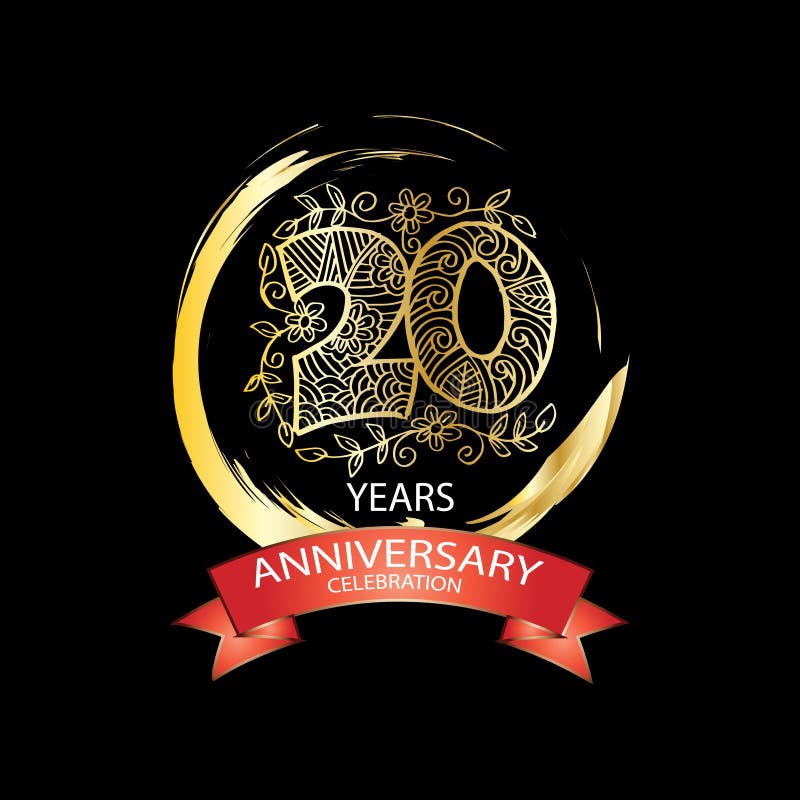 20th Anniversary Celebration Logo Stock Illustration - Illustration of ...