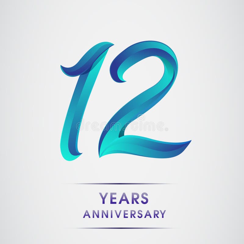 Template Number 12th Anniversary Celebrating Classic Logo Vector  Illustration Royalty Free SVG, Cliparts, Vectors, and Stock Illustration.  Image 84633190.