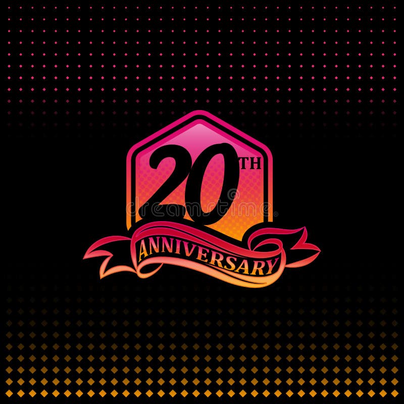 Twenty Years Anniversary Celebration Logotype 20th Anniversary Logo