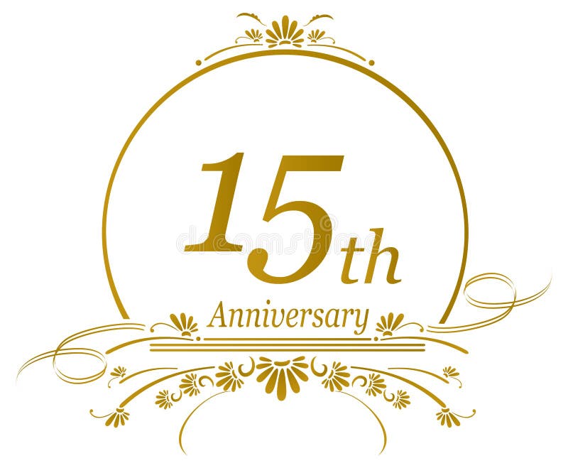 15th Anniversary design, vector