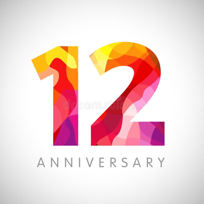 12 years anniversary facet logo