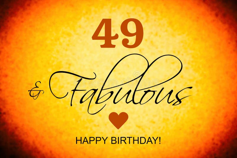 49th Birthday Card Wishes Illustration Stock Illustration