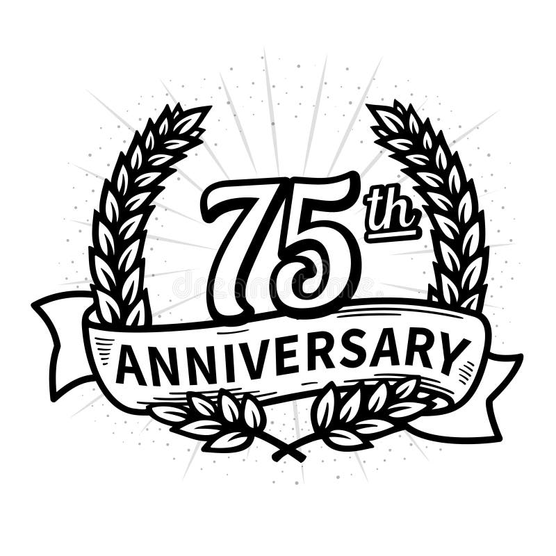 75 Years Anniversary Celebration Logotype. 75th Anniversary Logo ...