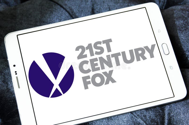 Logo of the american 21th century fox on samsung tablet. Logo of the american 21th century fox on samsung tablet
