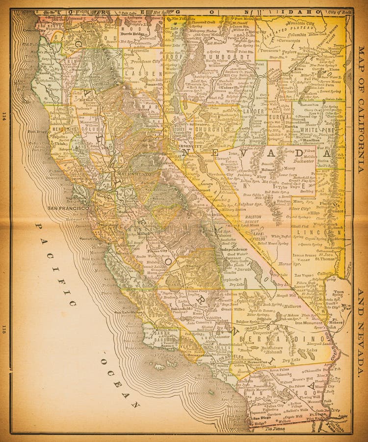 no california map with cities