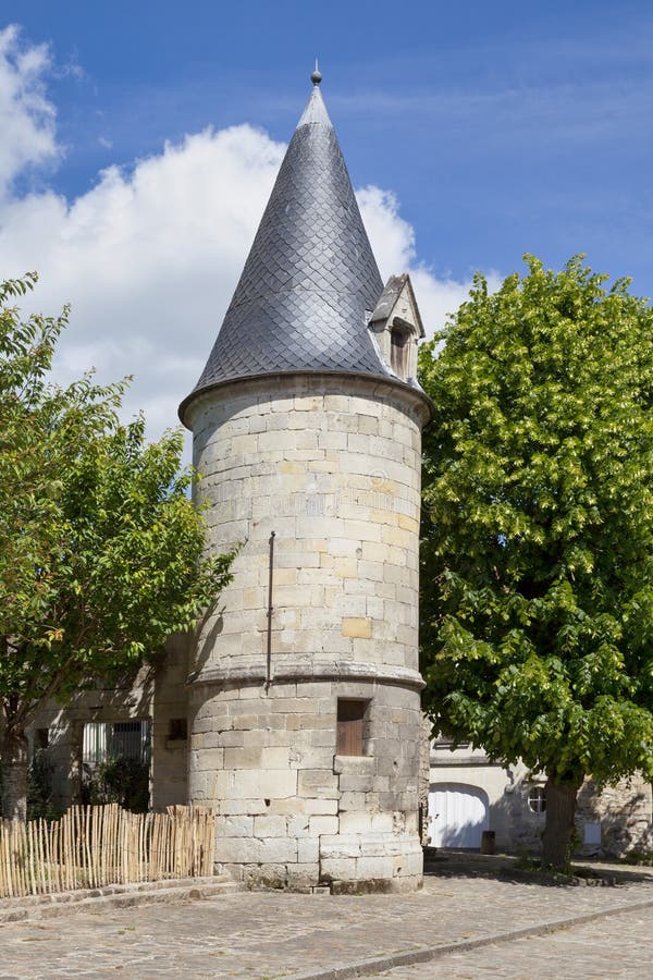 15th century turret rue de Beauvais in Senlis stock images 15th century turret rue de Beauvais in Senlis stock images