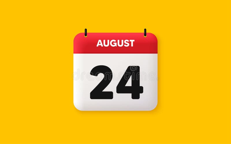 24th Day of the Month Icon. Event Schedule Date. Calendar Date 3d Icon. Vector Stock Vector - Illustration of reminder, agenda: 260471112