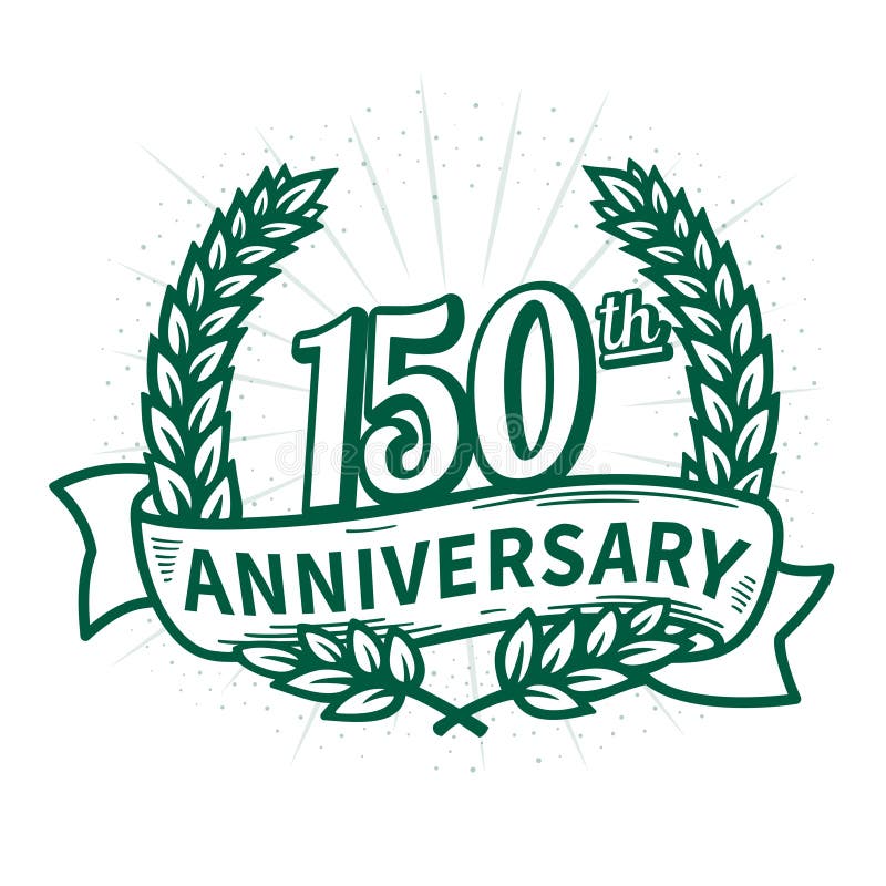 150 Years Anniversary Celebration Logotype. 150th Anniversary Logo