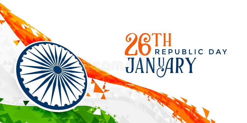 26th January Indian Republic Day Banner Design Stock Vector ...
