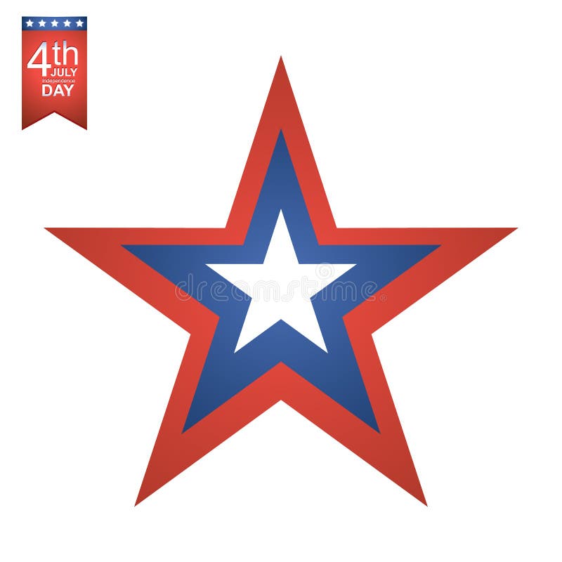 4th of July American independence day illustration. 4th of July American independence day illustration on white background royalty free illustration