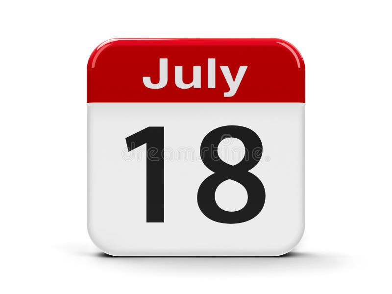 18th July stock illustration. Illustration of july, 18th 95976536