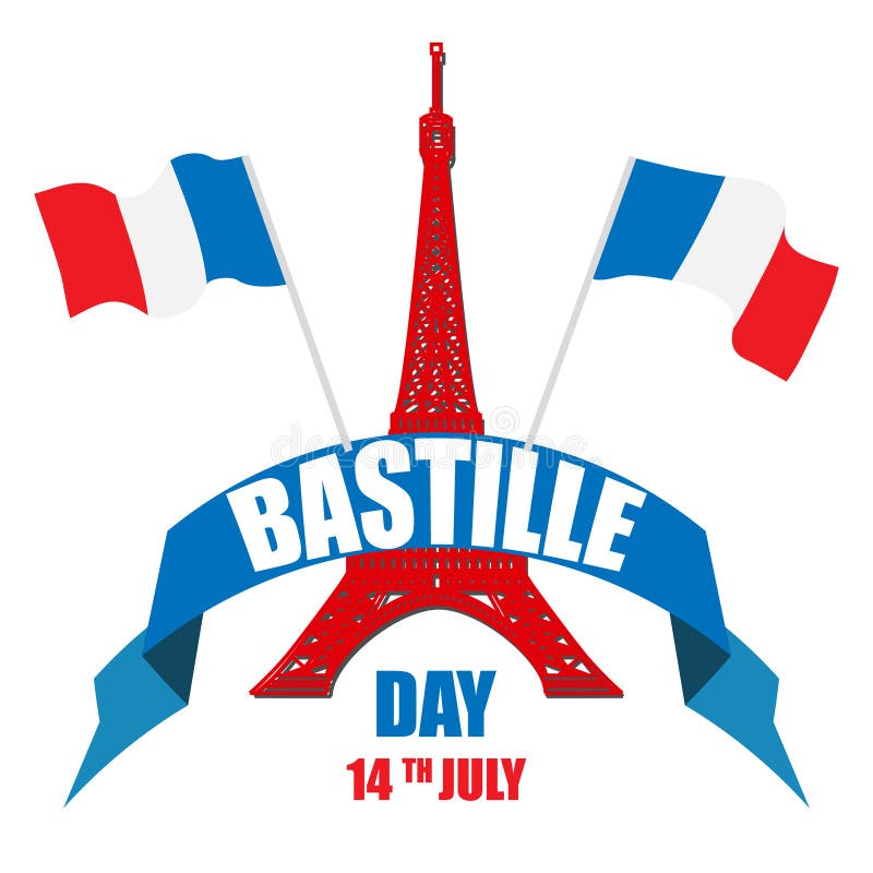 Happy Bastille Day! stock vector. Illustration of flag - 119146591